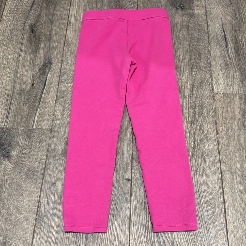 • Janie and Jack • Girls Ponte Legging Pants Pink  Gold Buttons 6